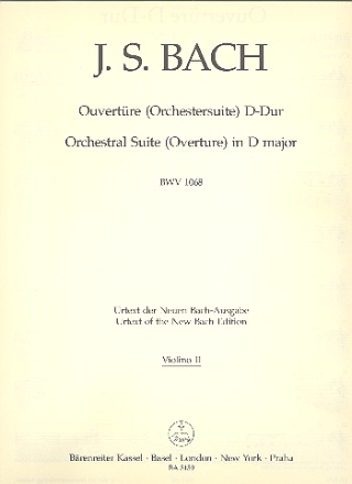 Ouvertre D-Dur BWV1068 fr Orchester Violine 2