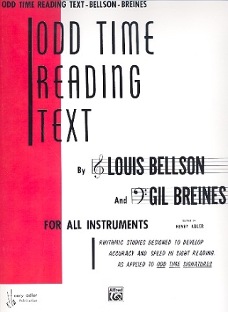 Odd Time Reading Text for all instruments (bass and treble clef)