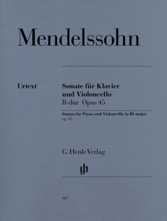 Sonate B-Dur op.45 fr Violoncello und Klavier