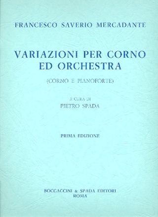 Variazioni per corno ed orchestra per corno e pianoforte