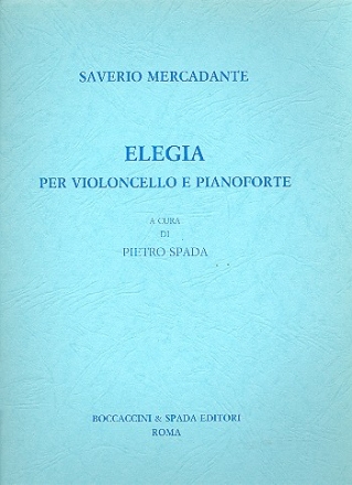 ELEGIA PER VIOLONCELLO E PIANOFORTE SPADA, P., REV.