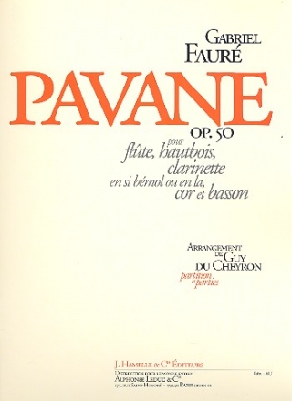 Pavane op.50 pour flte, hautbois, clarinette , cor en fa et basson