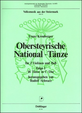 Obersteyrische National-Tnze Band 1 fr 2 Violinen und Ba