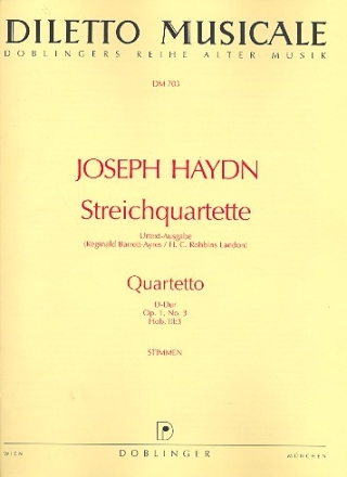 Streichquartett D-Dur op.1,3 Hob.III:3  Stimmen