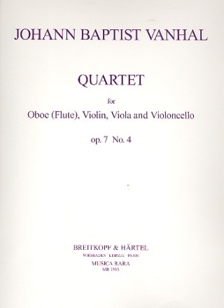 Quartett Es-Dur op.7,4 fr Oboe, Violine, Viola und Violoncello Stimmen