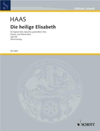 Die heilige Elisabeth op. 84 fr gemischten Chor (SATB) mit Sopran solo und Orchester Klavierauszug