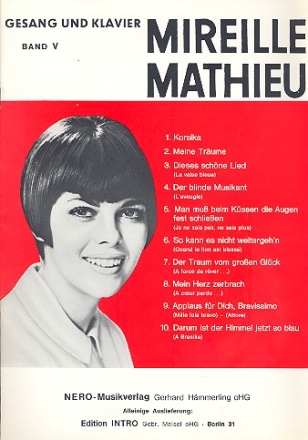 Mireille Mathieu Band 5: Album fr Gesang und Klavier