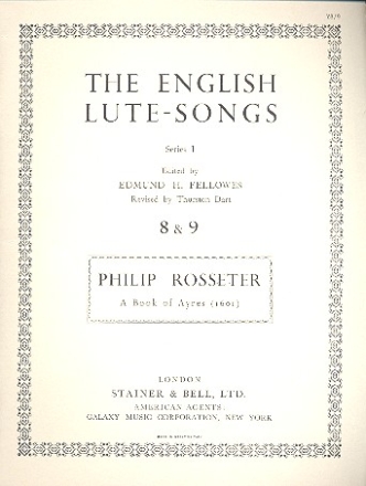 A Book of Ayres for voice and lute