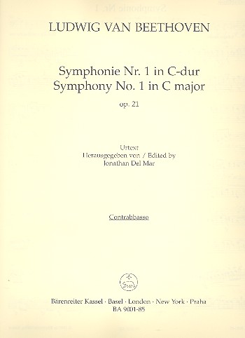 Sinfonie C-Dur Nr.1 op.21 fr Orchester Kontraba