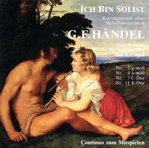 4 Sonaten aus op.1 fr Altblockflte und Bc CD mit der Continuo-Begleitung zum Soloinstrument