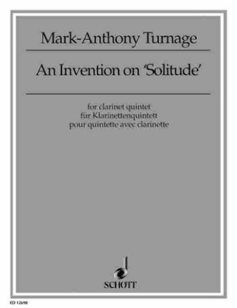 An invention on solitude fr Klarinette und Streichquartett Partitur und Stimmen