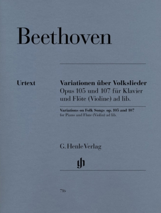 Variationen ber Volkslieder op.105 und op.107 fr Klavier und Flte (Violine) ad lib.