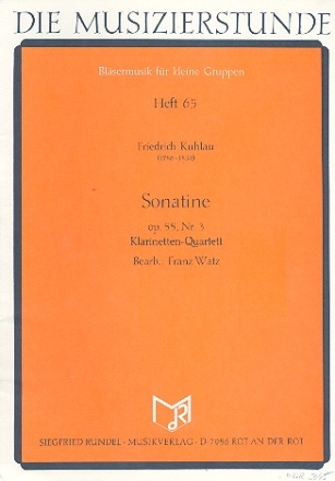 Sonatine op.55,3 fr 4 Klarinetten Partitur und Stimmen