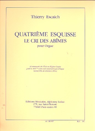 Esquisse no.4 le cri des abimes pour orgue