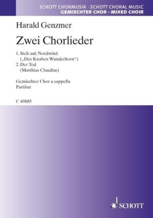 2 Chorlieder fr gem Chor a cappella Partitur