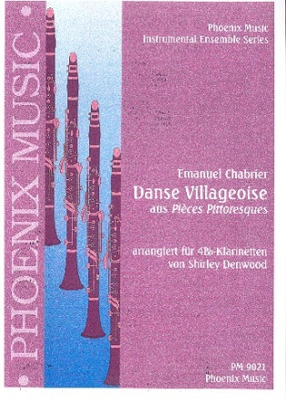 Danse Villageoise fr 4 Klarinetten Partitur und Stimmen
