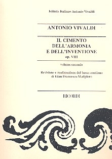 Il cimento dell'armonica e dell' inventione op.8 vol.2 concerto per violino, archi, cembalo