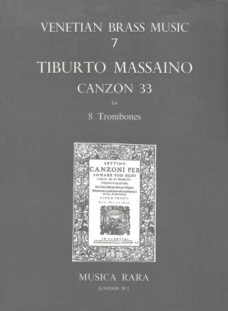 Canzon 33 for 8 trombones Partitur und Stimmen