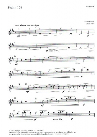 Psalm 150 fr gem Chor, Streicher und Orgel Violine 2
