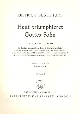 Heut triumphieret Gottes Sohn fr Soli (SSATB), Chor (SSATB), Orchester und Bc,   Viola 2