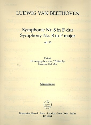 Sinfonie F-Dur Nr.8 op.93 fr Orchester Kontraba