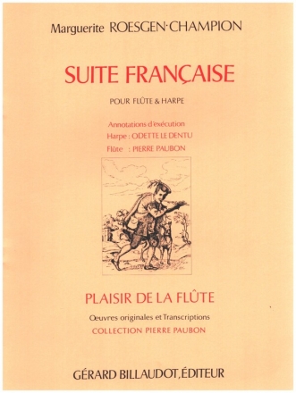 Suite francaise pour flute et harpe partition et partie de flute