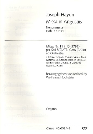 Missa in angustiis d-Moll Hob.XXII:11 fr Soli, Chor und Orchester Orgel