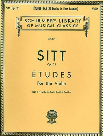 Etudes op.32 vol.1 20 etudes in the first position for violin