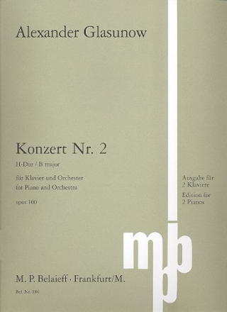 Konzert H-Dur Nr.2 op.100 fr Klavier und Orchester fr 2 Klaviere