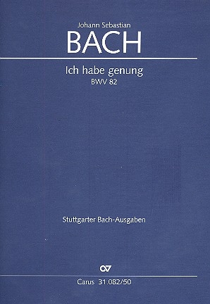 Ich habe genug  BWV82 Fassung 2 (e-Moll) fr Sopran solo, Flte, Orgel, Streicher Partitur (dt/en)