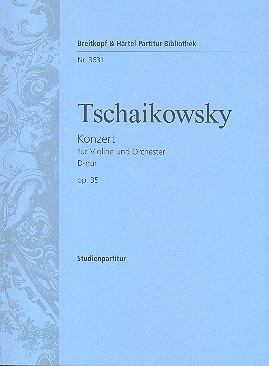 Konzert D-Dur op.35 fr Violine und Orchester Studienpartitur