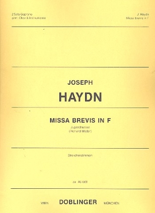 Missa brevis F-Dur Hob.XXII:1 fr 2 Soprane, gem Chor, Streicher und Orgel Stimmenset