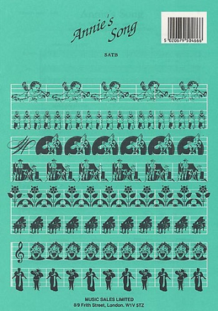 ANNIE'S SONG FOR MIXED CHORUS AND PIANO (OPT. RHYTHM GUIT+BASS) SCORE