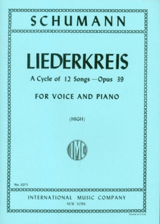 Liederkreis op.39 A cycle of 12 songs for high voice and piano (en/dt)