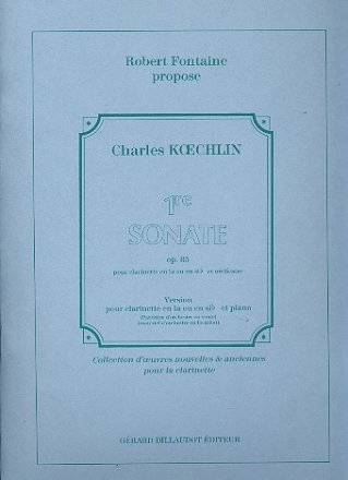 Sonate no.1 op.85 pour clarinette et piano