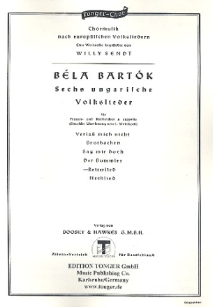 Reiterlied fr 2-3stg. Frauen- oder Kinderchor a cappella Partitur