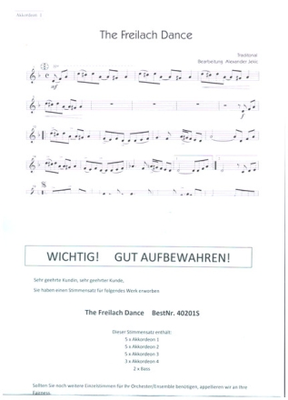 The Freilach Dance fr Akkordeonorchester Stimmensatz (5-5-5-4-2)