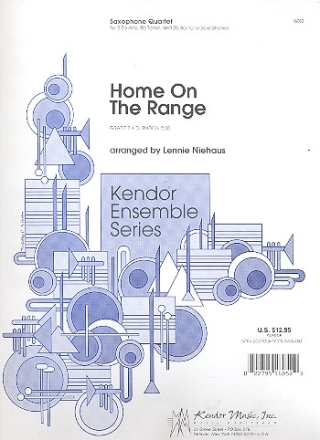 Home on the Range for 4 saxophones (AATB) score and parts