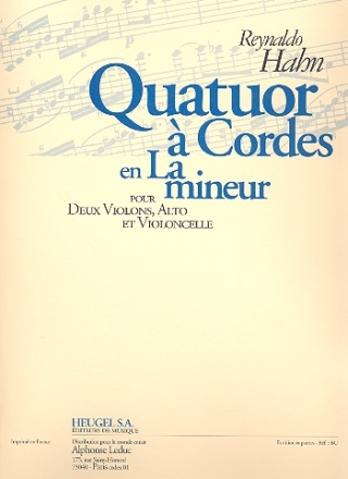 Quatuor a cordes la mineur partition et parties