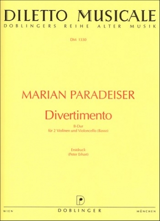 Divertimento fr 2 Violinen und Violoncello Partitur und Stimmen