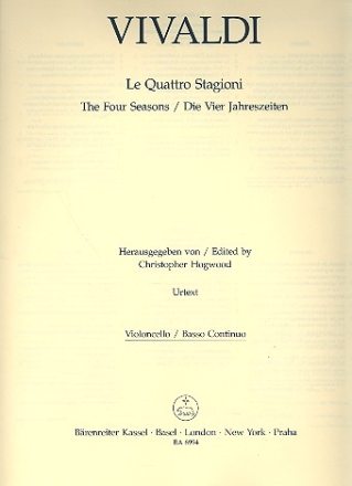 Die vier Jahreszeiten fr Violine und Streicher Cello/Ba