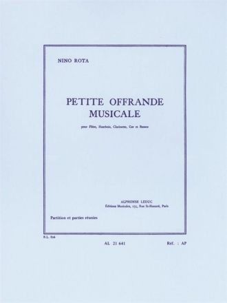 Petite offrande musicale pour flute, hautbois, clarinette, cor et basson partition+parties