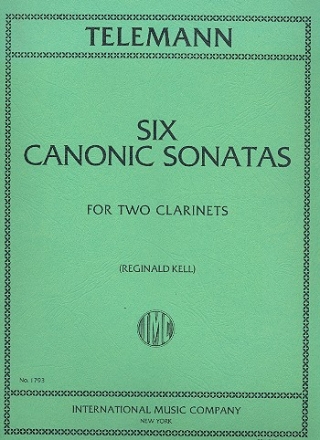 6 canonic Sonatas for 2 clarinets