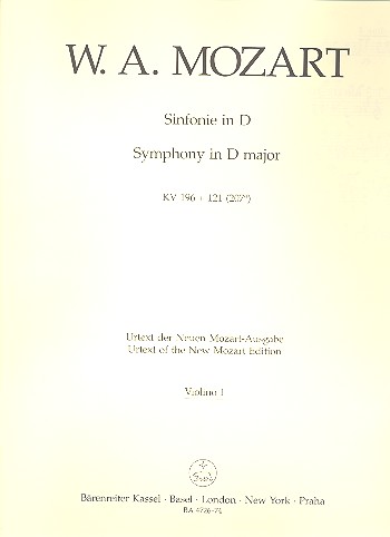 Sinfonie D-Dur KV196 fr Orchester Violine 1