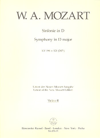 Sinfonie D-Dur KV196 fr Orchester Violine 2