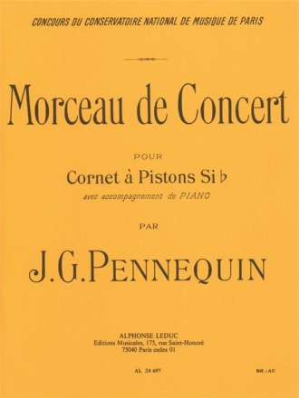 Morceau de concert pour cornet  pistons en Sib et piano