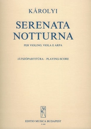 SERENATA NOTTURNA FUER VIOLINE, VIOLA UND HARFE SPIELPARTITUR