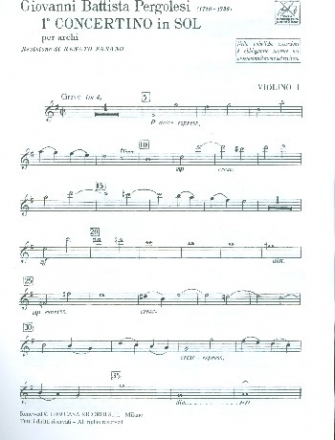 Concertino G-Dur fr Streicher Set ((2-2-2-2)-1-1-1)