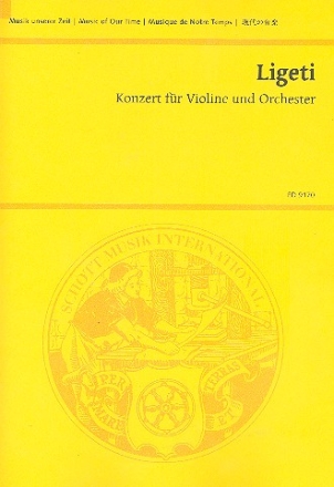 Konzert fr Violine und Orchester Studienpartitur