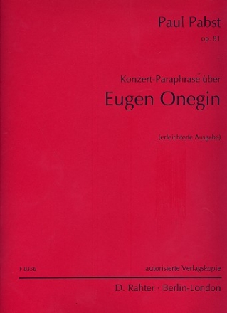 Eugen Onegin op.81 Konzertparaphrase fr Klavier Verlagskopie